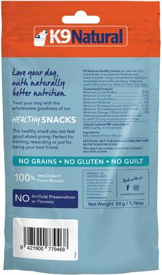 Show full view: K9 Natural Healthy Snacks Green Mussels Freeze-Dried Dog Treats, 1.76-oz bag slide 3 of 12