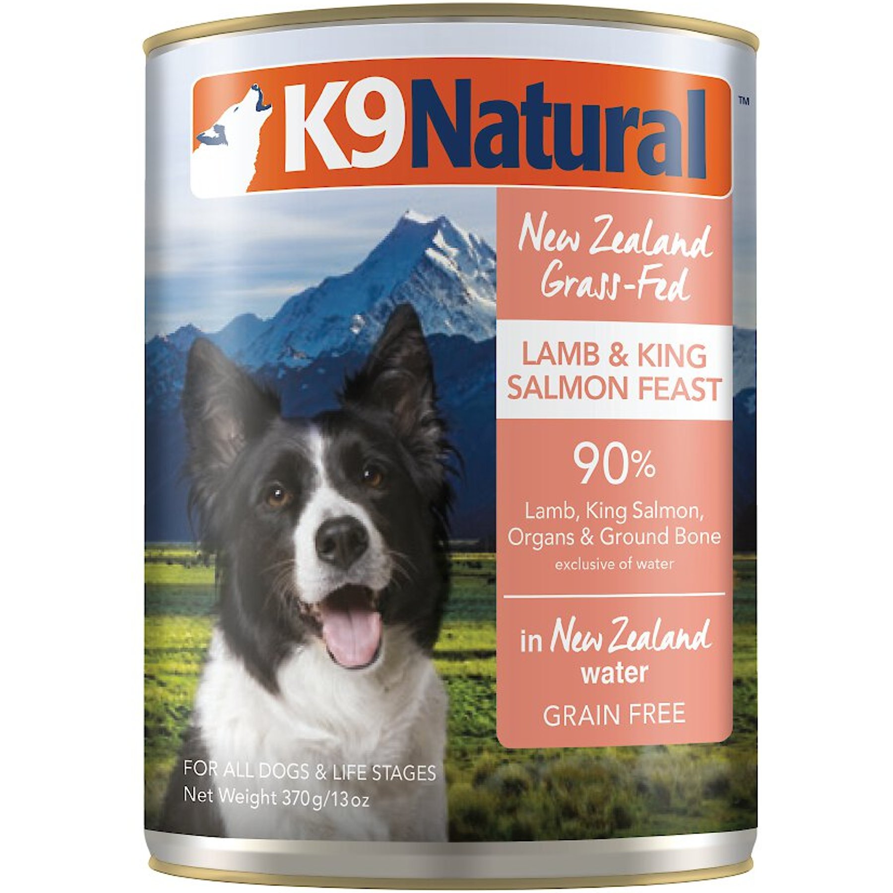 K9 Natural Lamb & King Salmon Grain-Free Canned Dog Food, 13-oz, case of 12