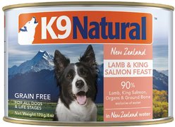 K9 Natural Lamb & King Salmon Grain-Free Canned Dog Food, 6-oz, case of 12