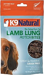 K9 Natural Lamb Lung Protein Bites Air-Dried Dog Treats, 1.76-oz bag