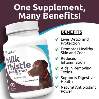 Show full view: K9 Select Beef Flavored Milk Thistle Dog Liver Supplement, 60 count slide 7 of 9