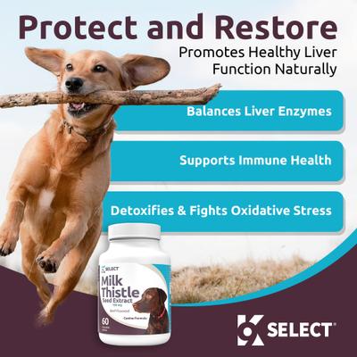 Show full view: K9 Select Beef Flavored Milk Thistle Dog Liver Supplement, 60 count slide 3 of 9
