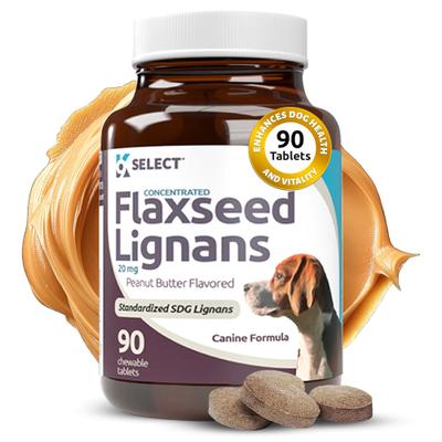 Show full view: K9 Select Flaxseed Peanut Butter SDG Lignans Dog Hormone Supplement, 20 mg, 90 count slide 1 of 8
