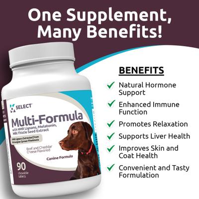 Show full view: K9 Select HMR Multi-Formula Beef Flavor Dog Hormone Supplement, 30 mg, 90 count slide 7 of 8