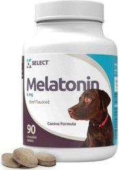 K9 Select Melatonin Beef Flavor Calming Dog Supplement, 6-mg, 90 count