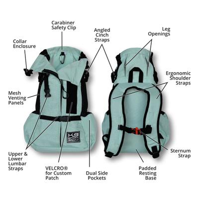 Show full view: K9 Sport Sack Air 2 Forward Facing Dog Carrier Backpack, Summer Mint, Large slide 5 of 9
