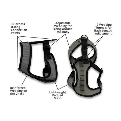 Show full view: K9 Sport Sack Dog Harness, Gray, Large slide 5 of 9