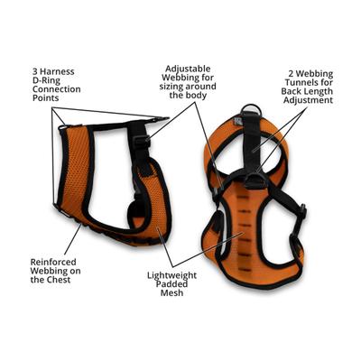Show full view: K9 Sport Sack Dog Harness, Orange, Medium slide 6 of 10
