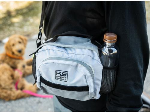 Show full view: K9 Sport Sack K9 Kompanion Walking Dog Supply Bag Accessory with Leash, One Size, Glacier Gray slide 7 of 8