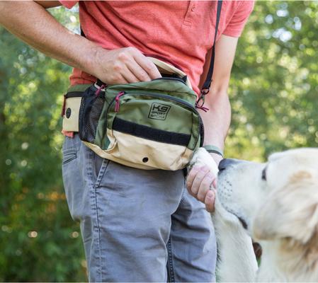 Show full view: K9 Sport Sack K9 Kompanion Walking Dog Supply Bag Accessory with Leash, One Size, Safari Green slide 8 of 8