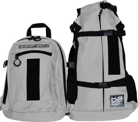 Show full view: K9 Sport Sack Plus 2 Forward Facing Dog Carrier Backpack, Grey, Medium slide 6 of 12