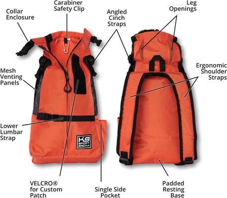 Show full view: K9 Sport Sack Trainer Forward Facing Dog Carrier Backpack, Coral, Small slide 6 of 11
