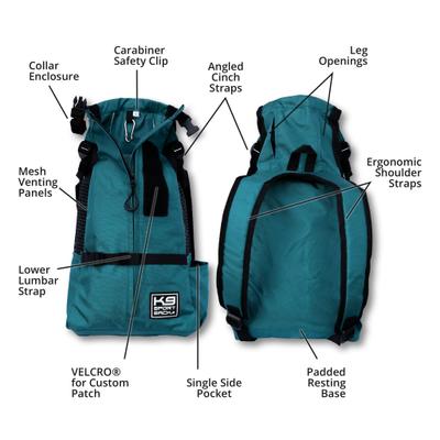 Show full view: K9 Sport Sack Trainer Forward Facing Dog Carrier Backpack, Turquiose, X-Small slide 6 of 11