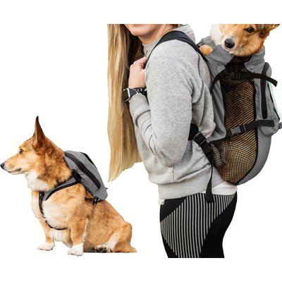 K9 Sport Sack K9 Sport Sack Walk-On Packable Backpack Dog Carrier, Grey, Large