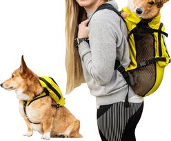 K9 Sport Sack Walk-On Packable Backpack Dog Carrier, Yellow, Large