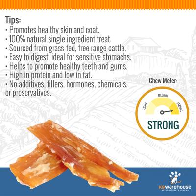 Show full view: K9warehouse Backstrap Tendons Beef Flavored Dog Chews, 6 count slide 5 of 7