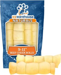K9warehouse Beef Cheek Rolls 9 to 11-in Dog Treats, 3 count
