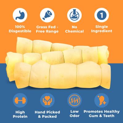 Show full view: K9warehouse Beef Cheek Rolls 9 to 11-in Dog Treats, 3 count slide 4 of 5