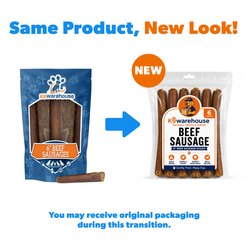 K9warehouse Beef Sausage Dog Treats, 6 count slide 2 of 7