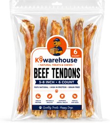 K9warehouse Beef Tendon Dog Chew Treats, 6 count
