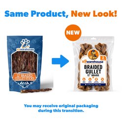 K9warehouse Braided Gullet 12-in Beef Flavored Dog Chews, 2 count slide 2 of 3