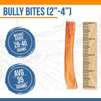Show full view: K9warehouse Bully Bites 2 to 4-in Dog Treats, 8-oz bag slide 3 of 5