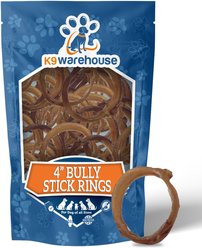 K9warehouse Bully Rings Dog Treats, 6 count