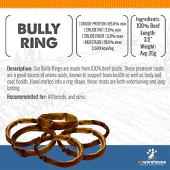 K9warehouse Bully Rings Dog Treats, 6 count slide 2 of 3