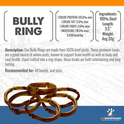 Show full view: K9warehouse Bully Rings Dog Treats, 6 count slide 3 of 4