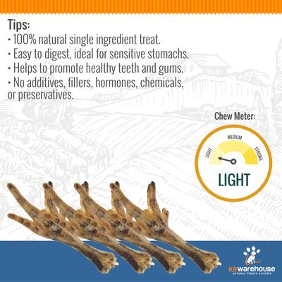 Show full view: K9warehouse Chicken Feet Chicken Flavored Dog Chews, 12 count slide 5 of 7