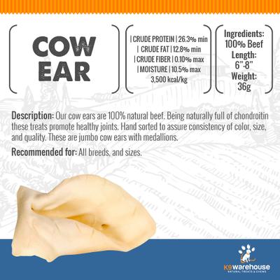 Show full view: K9warehouse Cow Ears Dog Treats, 4 count slide 5 of 8