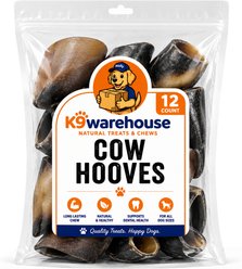 K9warehouse Cow Hooves Beef Flavored Dog Chews, 12 count
