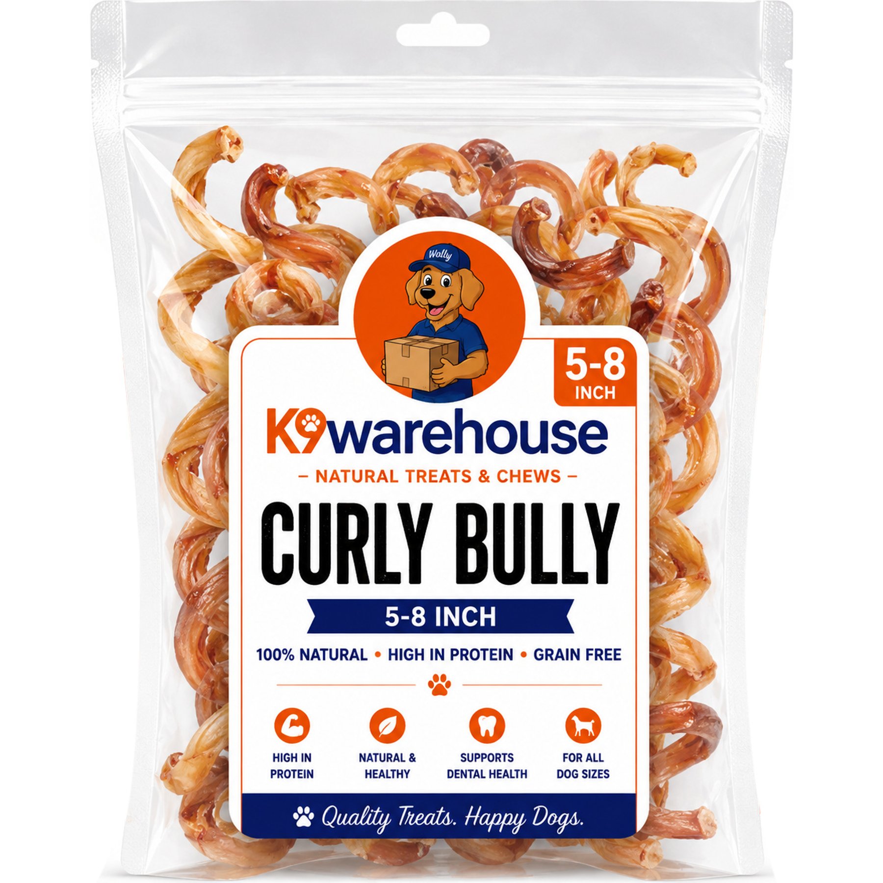K9warehouse Curly 6-in Bully Sticks Dog Treats, 6 count