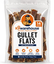 K9warehouse Gullet Flats 4 to 5-inch Beef Flavored Dog Chews, 14-oz pouch