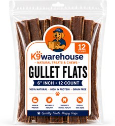 K9warehouse Gullet Flats 6-inch Beef Flavored Dog Chews, 12 count