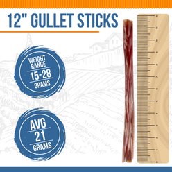 K9warehouse Gullet Sticks 12-inch Beef Flavored Dog Chews, 12 count slide 2 of 3
