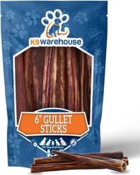 K9warehouse Gullet Sticks 6-inch Beef Flavored Dog Chews, 12 count