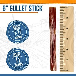 K9warehouse Gullet Sticks 6-inch Beef Flavored Dog Chews, 12 count slide 2 of 3