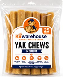 K9warehouse Himalayan Yak Chews Medium Dog Chew Treats, 25 count