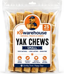 K9warehouse Himalayan Yak Chews Small Dog Chew Treats, 25 count