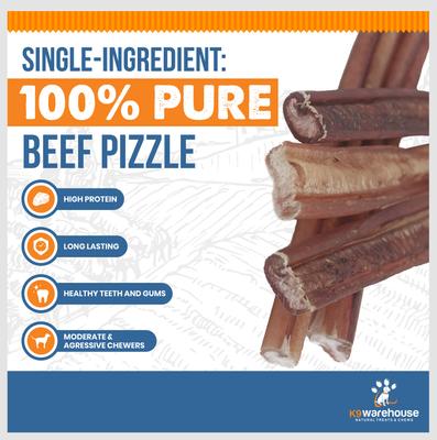 Show full view: K9warehouse Jumbo 12-inch Bully Sticks Dog Treats, 3 count slide 6 of 9