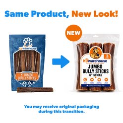 K9warehouse Jumbo 6-in Bully Sticks Dog Treats, 3 count slide 2 of 8