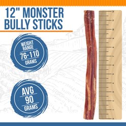 K9warehouse Monster 12-inch Bully Sticks Dog Treats, 3 count slide 2 of 8