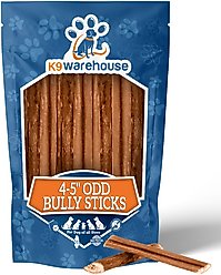 K9warehouse Odd-Shaped 4 to 5-inch Bully Sticks Dog Treats, 12 count slide 1 of 2