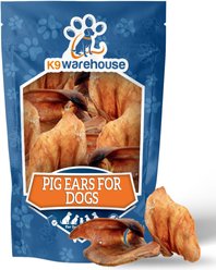 K9warehouse Pig Ears Natural Dog Treats, 6 count