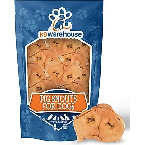 K9warehouse Pig Snout Puff Dog Treats, 7 count