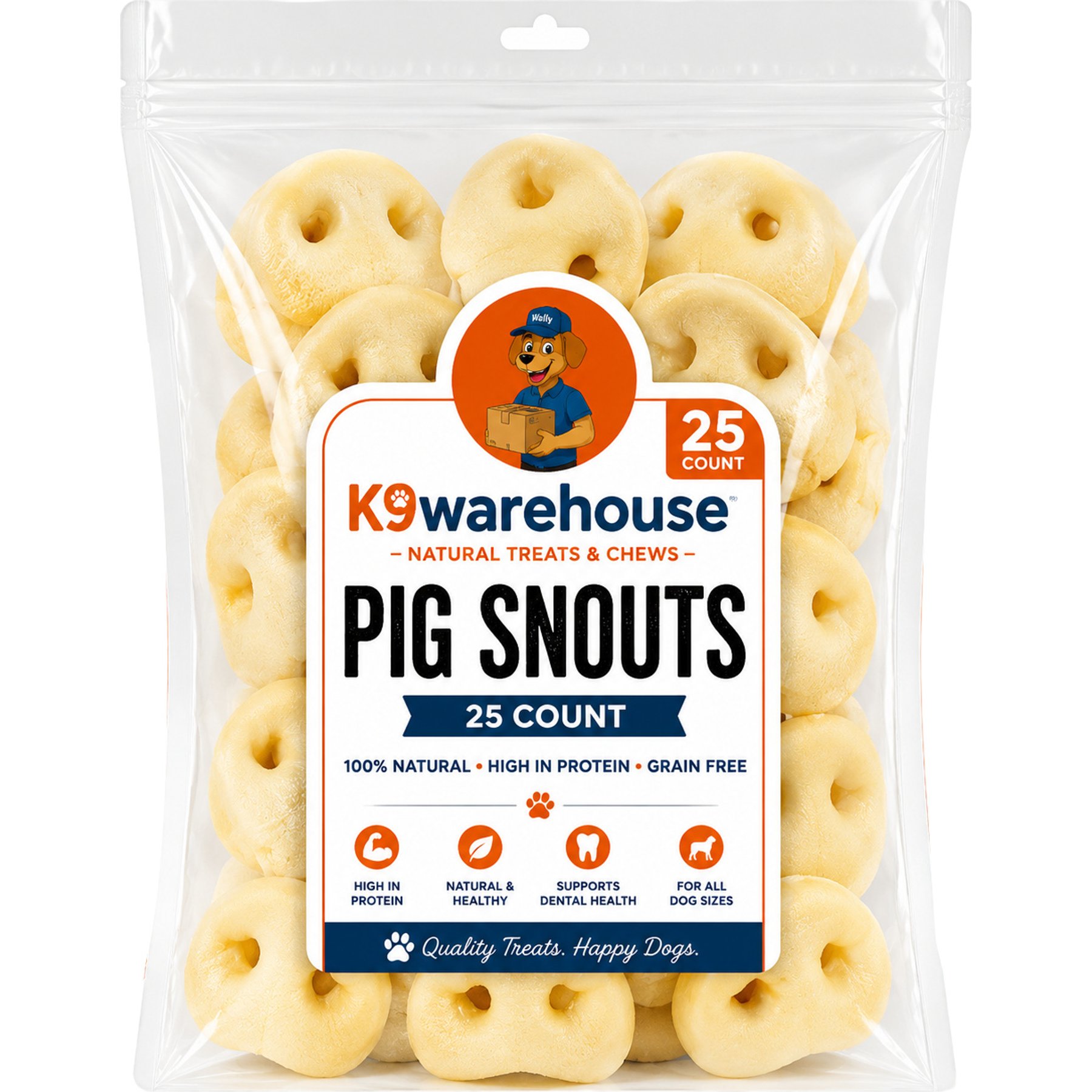 K9warehouse Pig Snout Puffs Dog Treats, 25 count