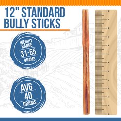 K9warehouse Standard 12-in Bully Sticks Dog Treats, 6 count slide 2 of 7