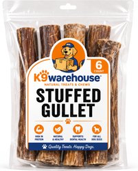 K9warehouse Stuffed Gullet 6-in Beef Flavored Dog Chews, 6 count