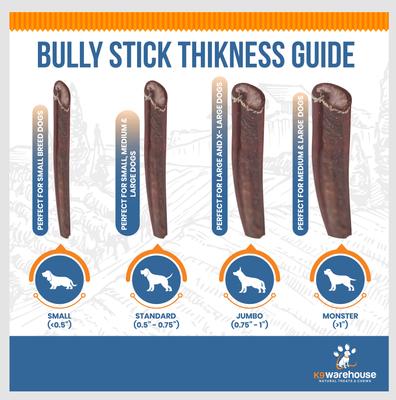 Show full view: K9warehouse Thin 12-inch Bully Sticks Dog Treats, 12 count slide 5 of 8